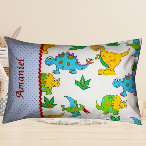 Namenskissen - Hülle 30x50 cm mit Wunschname bestickt